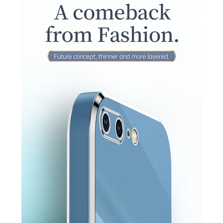 For iPhone SE 2022 / SE 2020 / 8 / 7 XINLI Straight Edge 6D Electroplate TPU Phone Case(Celestial Blue) - HoMEdemic™ 