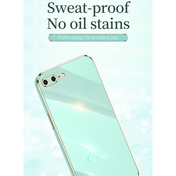 For iPhone SE 2022 / SE 2020 / 8 / 7 XINLI Straight Edge 6D Electroplate TPU Phone Case(Mint Green) - HoMEdemic™ 