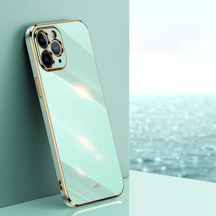 For iPhone 11 Pro XINLI Straight Edge 6D Electroplate TPU Phone Case (Mint Green) - HoMEdemic™ 