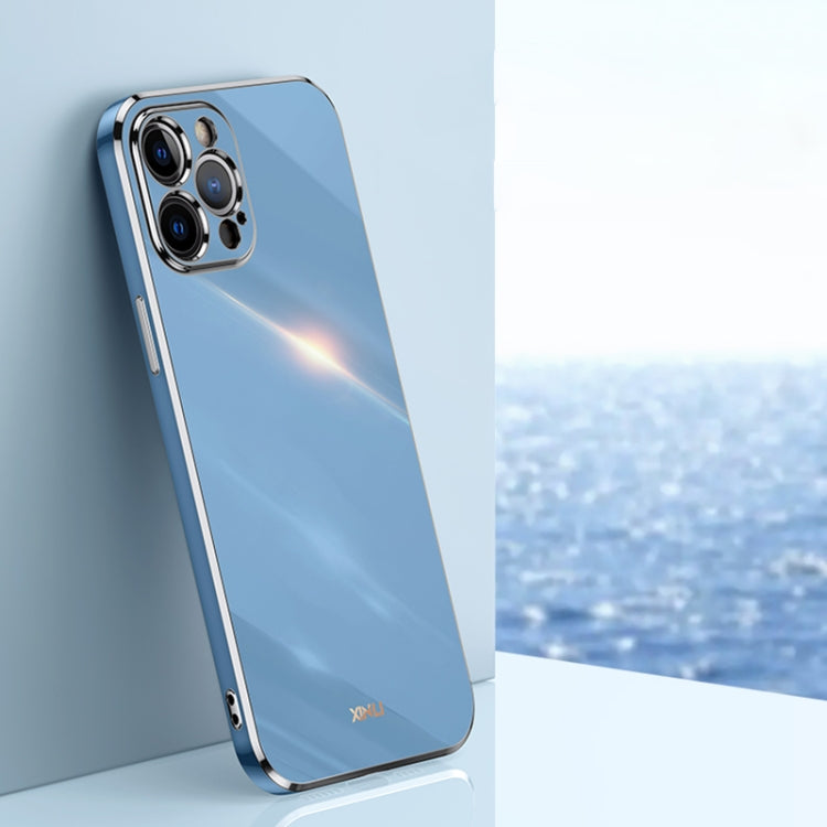 For iPhone 12 Pro Max XINLI Straight Edge 6D Electroplate TPU Phone Case(Celestial Blue) - HoMEdemic™ 
