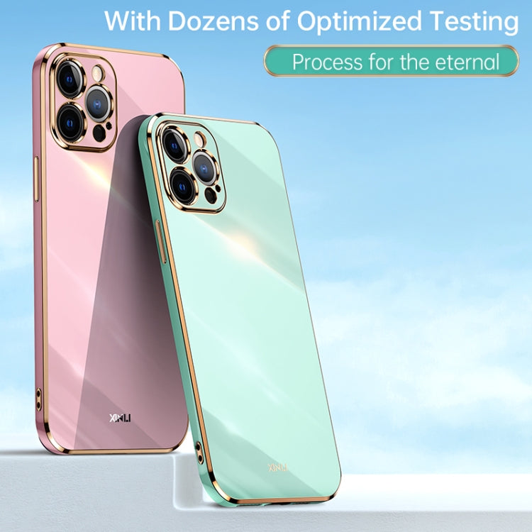 For iPhone 12 Pro Max XINLI Straight Edge 6D Electroplate TPU Phone Case(Celestial Blue) - HoMEdemic™ 