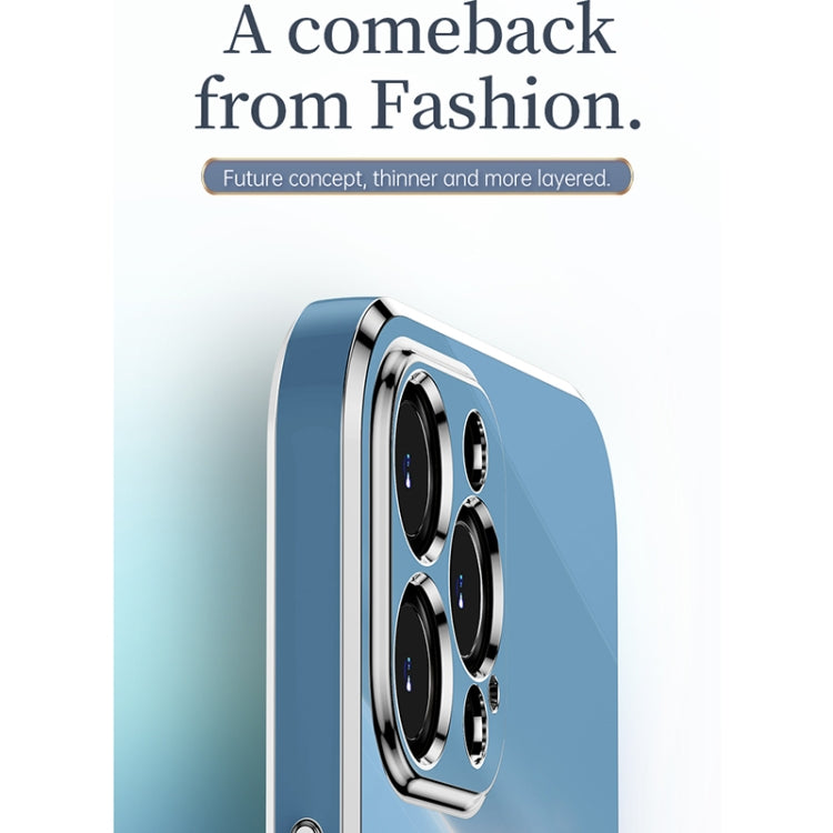 For iPhone 12 Pro Max XINLI Straight Edge 6D Electroplate TPU Phone Case(Celestial Blue) - HoMEdemic™ 