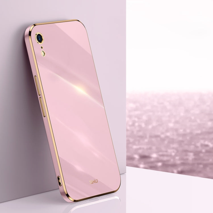 For iPhone XR XINLI Straight Edge 6D Electroplate TPU Phone Case(Cherry Purple) - HoMEdemic™ 