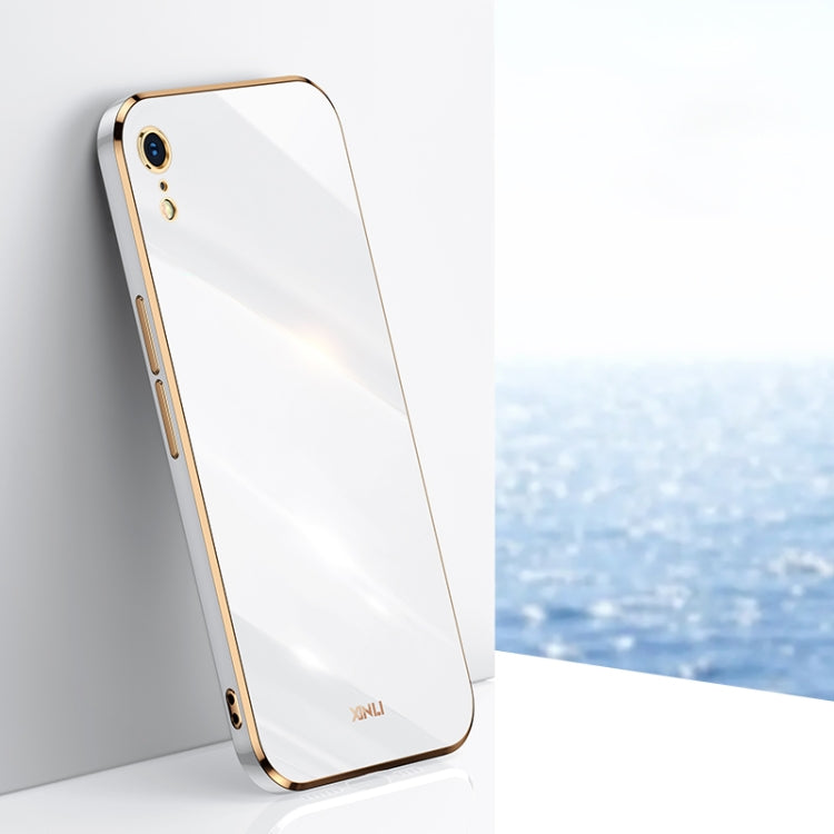 For iPhone XR XINLI Straight Edge 6D Electroplate TPU Phone Case(White) - HoMEdemic™ 