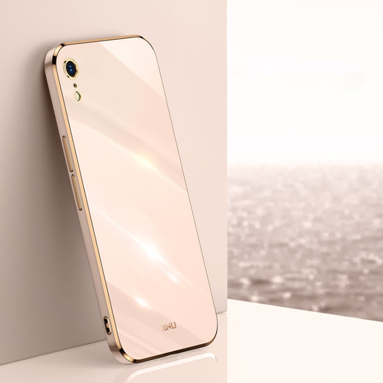 For iPhone XR XINLI Straight Edge 6D Electroplate TPU Phone Case(Pink) - HoMEdemic™ 