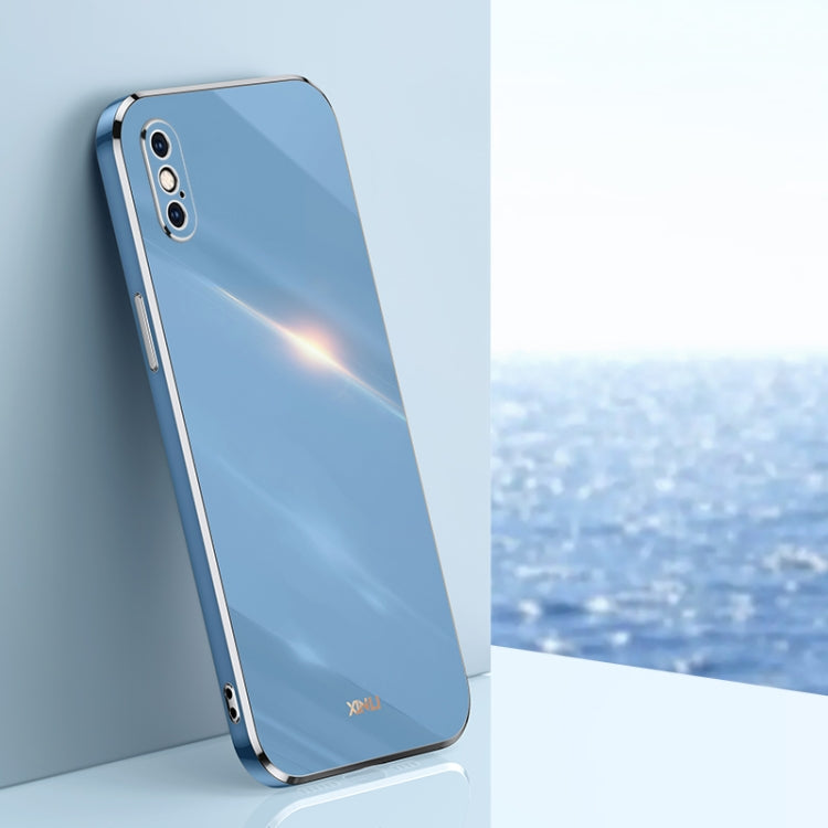 For iPhone XS XINLI Straight Edge 6D Electroplate TPU Phone Case(Celestial Blue) - HoMEdemic™ 
