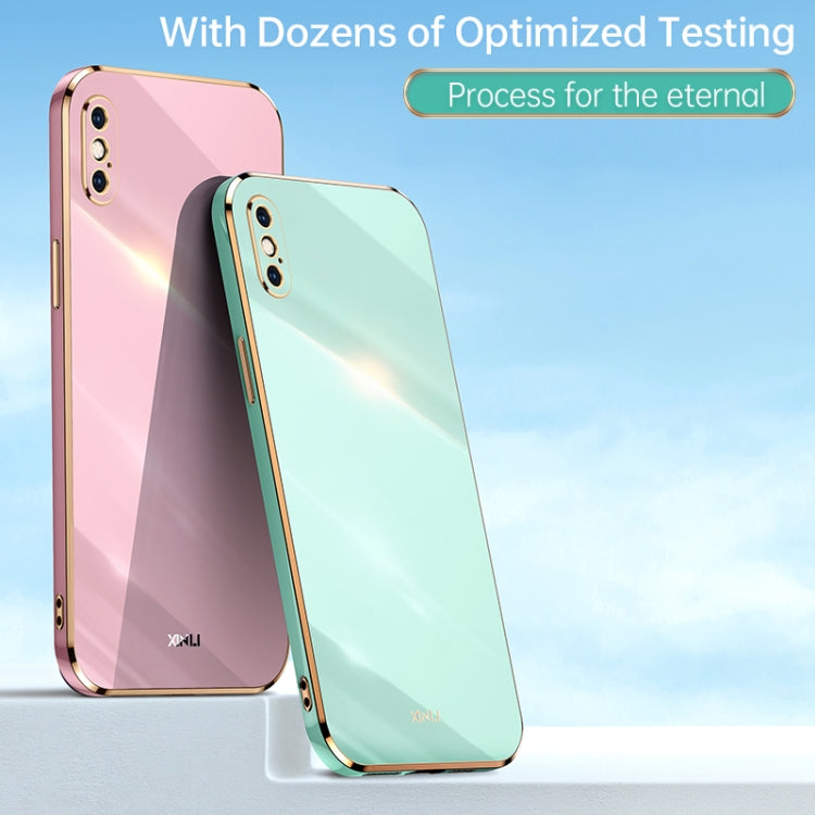For iPhone XS XINLI Straight Edge 6D Electroplate TPU Phone Case(Celestial Blue) - HoMEdemic™ 