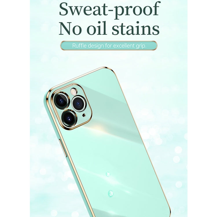 For iPhone 11 Pro XINLI Straight Edge 6D Electroplate TPU Phone Case with Ring Holder (White) - HoMEdemic™ 