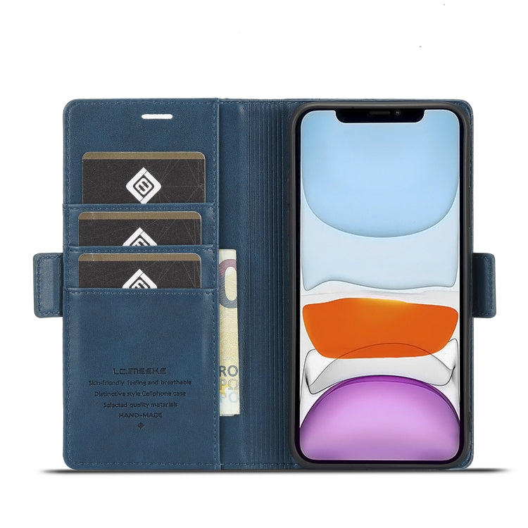 LC.IMEEKE Magnetic Buckle PU + TPU Horizontal Flip Leather Case with Holder & Card Slots & Wallet For iPhone 11 Pro Max(Blue) - HoMEdemic™ 