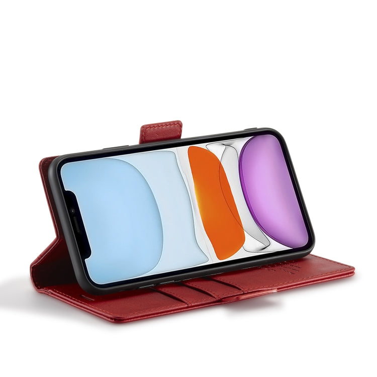 LC.IMEEKE Magnetic Buckle PU + TPU Horizontal Flip Leather Case with Holder & Card Slots & Wallet For iPhone 11 Pro Max(Red) - HoMEdemic™ 