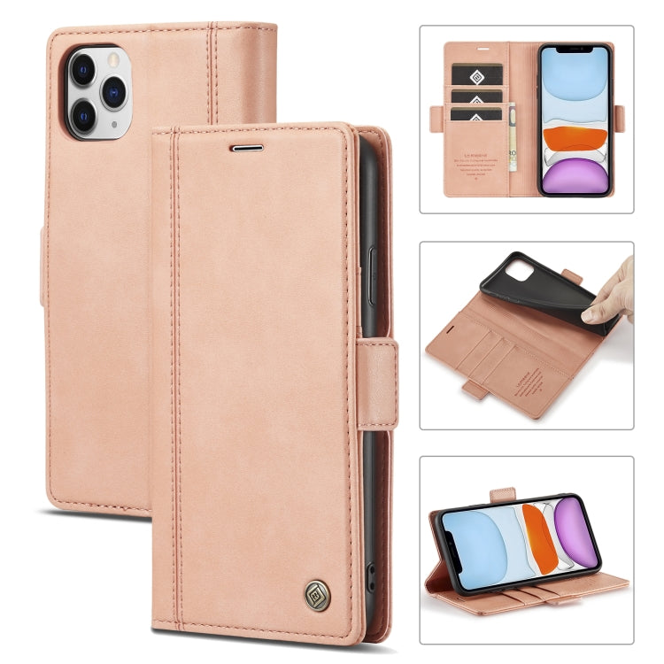LC.IMEEKE Magnetic Buckle PU + TPU Horizontal Flip Leather Case with Holder & Card Slots & Wallet For iPhone 11 Pro Max(Rose Gold) - HoMEdemic™ 