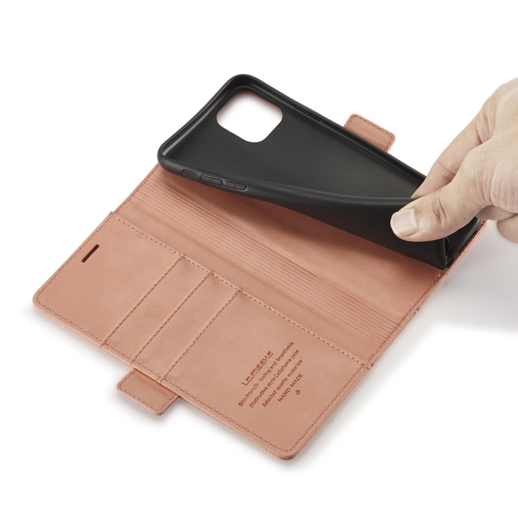 LC.IMEEKE Magnetic Buckle PU + TPU Horizontal Flip Leather Case with Holder & Card Slots & Wallet For iPhone 11 Pro Max(Rose Gold) - HoMEdemic™ 