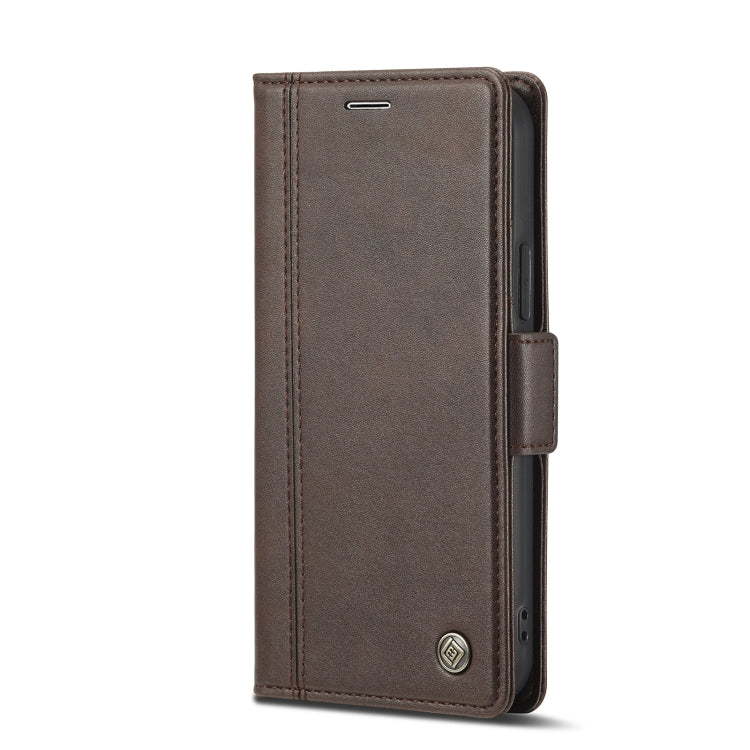 For iPhone 12 Pro Max LC.IMEEKE Magnetic Buckle PU + TPU Horizontal Flip Leather Case with Holder & Card Slots & Wallet(Coffee) - HoMEdemic™ 