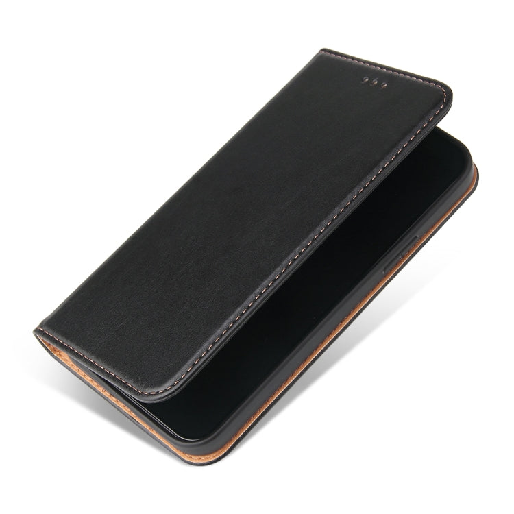 For iPhone 13 Fierre Shann PU Leather Texture Horizontal Flip Leather Case with Holder & Card Slots & Wallet(Black) - HoMEdemic™ 