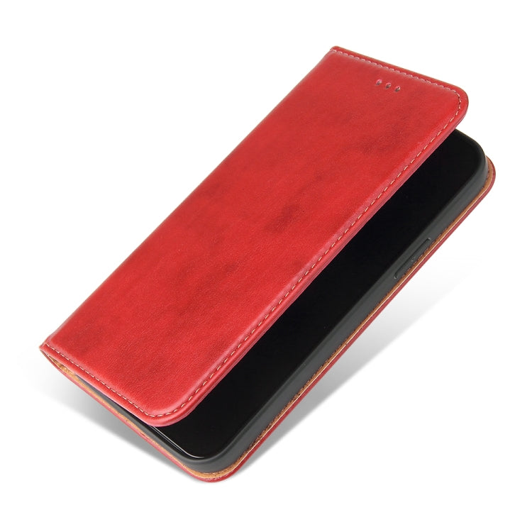 For iPhone 13 Fierre Shann PU Leather Texture Horizontal Flip Leather Case with Holder & Card Slots & Wallet(Red) - HoMEdemic™ 