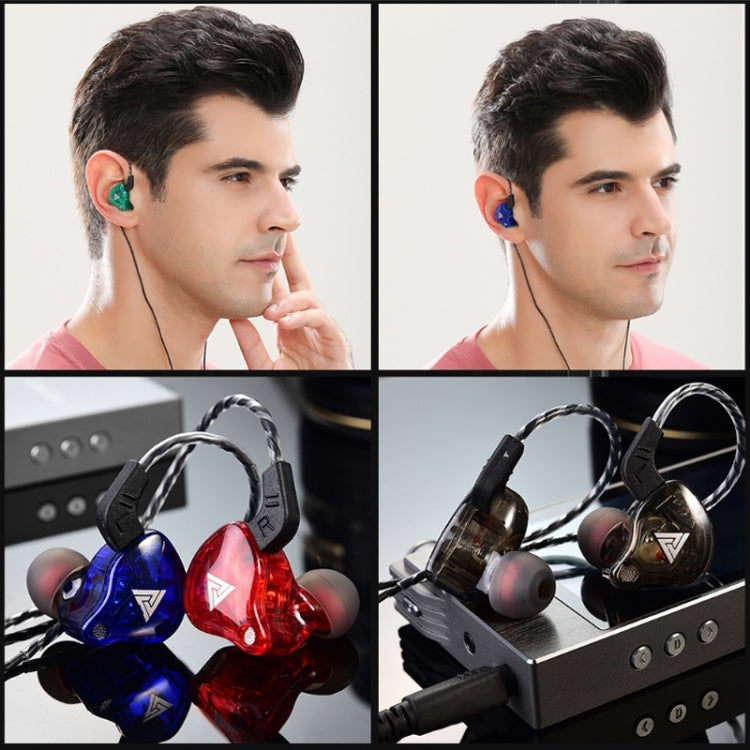 QKZ AK6 3.5mm In-Ear Wired Subwoofer Sports Earphone, Cable Length: About 1.2m(Blue) - HoMEdemic™ 