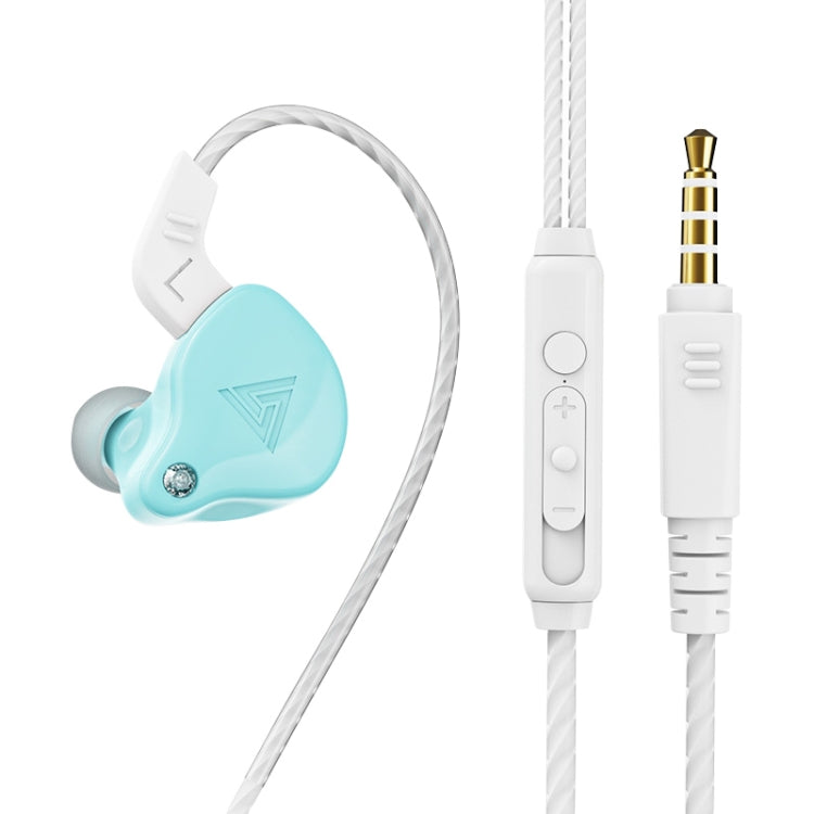 QKZ AK6-X 3.5mm In-Ear Wired Subwoofer Sports Earphone with Microphone, Cable Length: About 1.2m(Glazed Blue) - HoMEdemic™ 