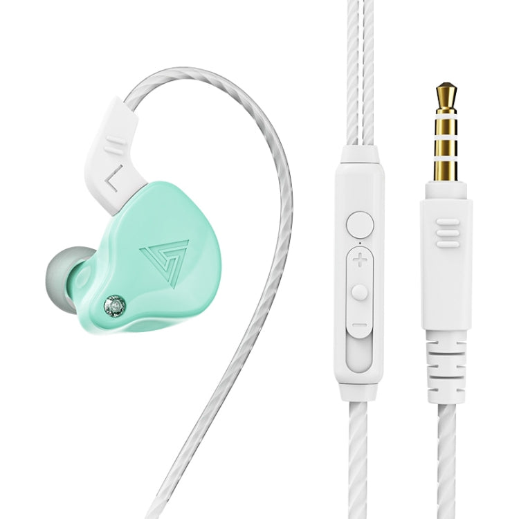 QKZ AK6-X 3.5mm In-Ear Wired Subwoofer Sports Earphone with Microphone, Cable Length: About 1.2m(Apple Green) - HoMEdemic™ 