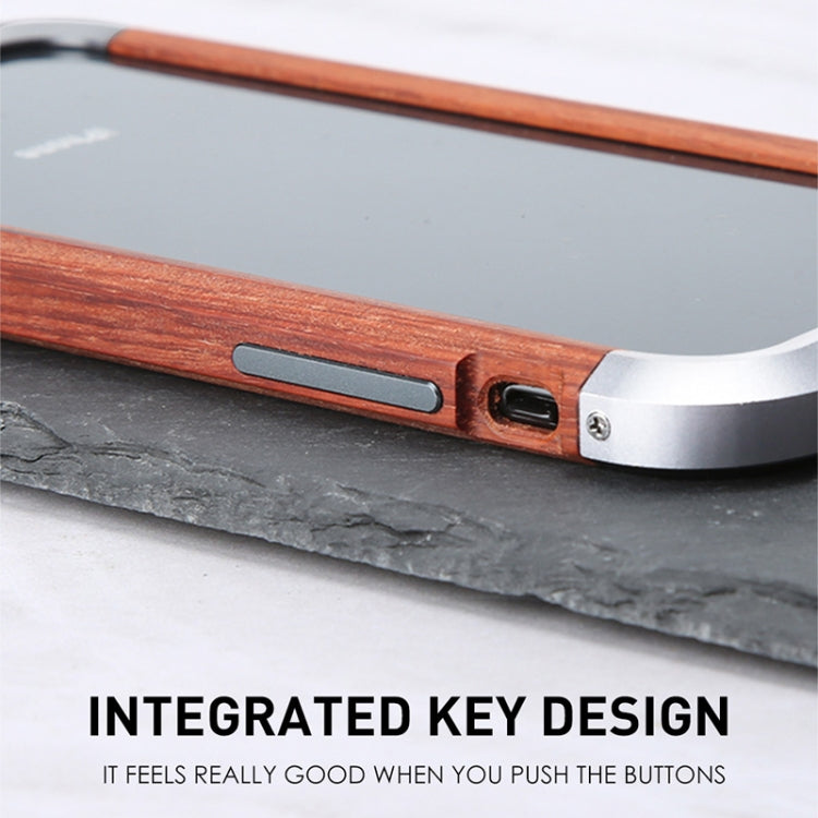 For iPhone 13 R-JUST Shockproof Iron + Wood Bumper Protective Case - HoMEdemic™ 