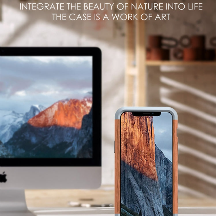 For iPhone 13 Pro Max R-JUST Shockproof Iron + Wood Bumper Protective Case - HoMEdemic™ 