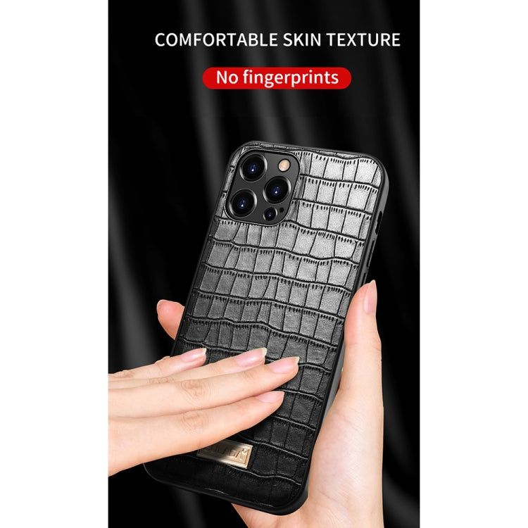 For iPhone 13 SULADA Crocodile Texture TPU Protective Case(Black) - HoMEdemic™ 