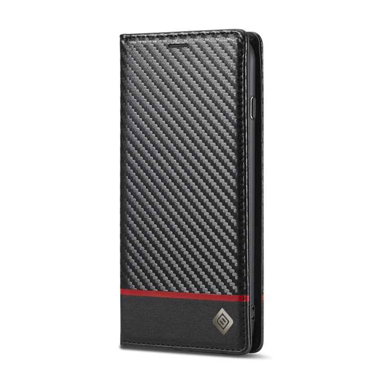 LC.IMEEKE Carbon Fiber PU + TPU Horizontal Flip Leather Case with Holder & Card Slot & Wallet For iPhone 7Plus / 8Plus(Horizontal Black) - HoMEdemic™ 
