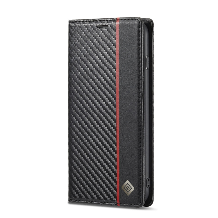 LC.IMEEKE Carbon Fiber PU + TPU Horizontal Flip Leather Case with Holder & Card Slot & Wallet For iPhone 7Plus / 8Plus(Vertical Black) - HoMEdemic™ 