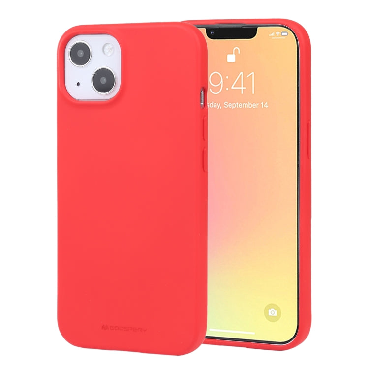For iPhone 13 mini GOOSPERY SOFT FEELING Liquid TPU Shockproof Soft Case (Red) - HoMEdemic™ 