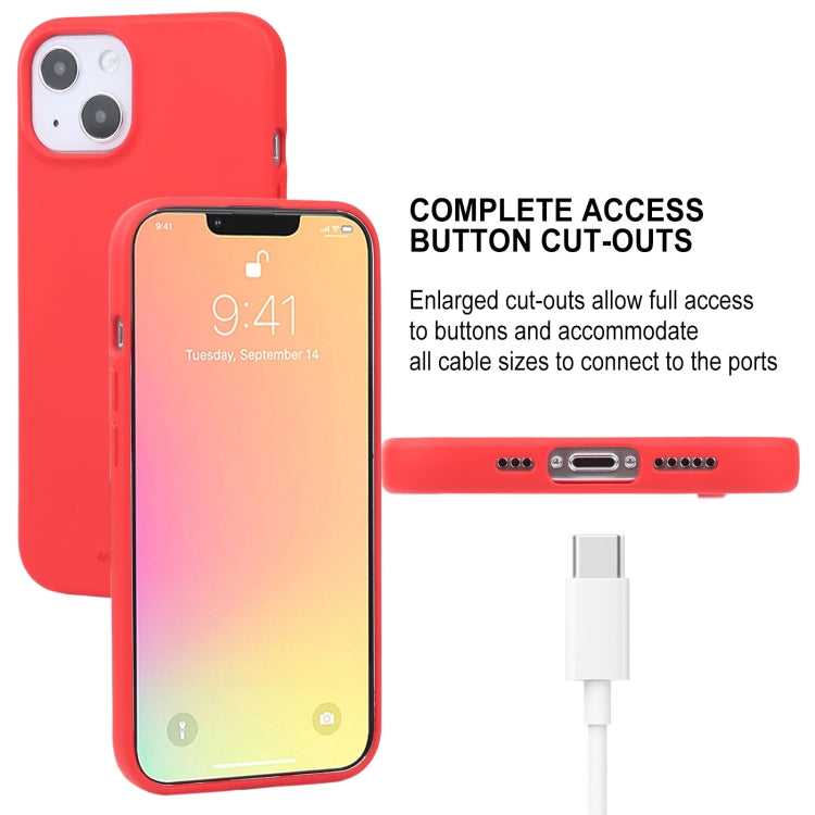 For iPhone 13 mini GOOSPERY SOFT FEELING Liquid TPU Shockproof Soft Case (Red) - HoMEdemic™ 