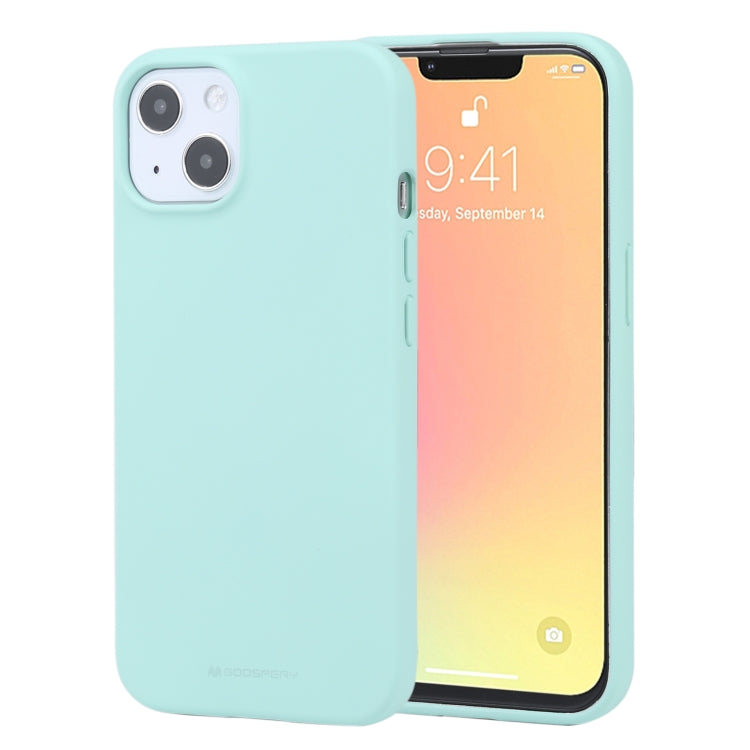 For iPhone 13 GOOSPERY SOFT FEELING Liquid TPU Shockproof Soft Case(Mint Green) - HoMEdemic™ 