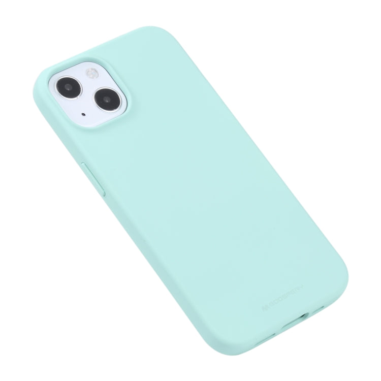 For iPhone 13 GOOSPERY SOFT FEELING Liquid TPU Shockproof Soft Case(Mint Green) - HoMEdemic™ 