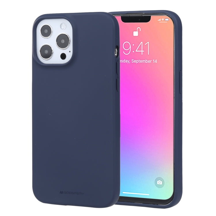 For iPhone 13 Pro GOOSPERY SOFT FEELING Liquid TPU Shockproof Soft Case (Navy Blue) - HoMEdemic™ 
