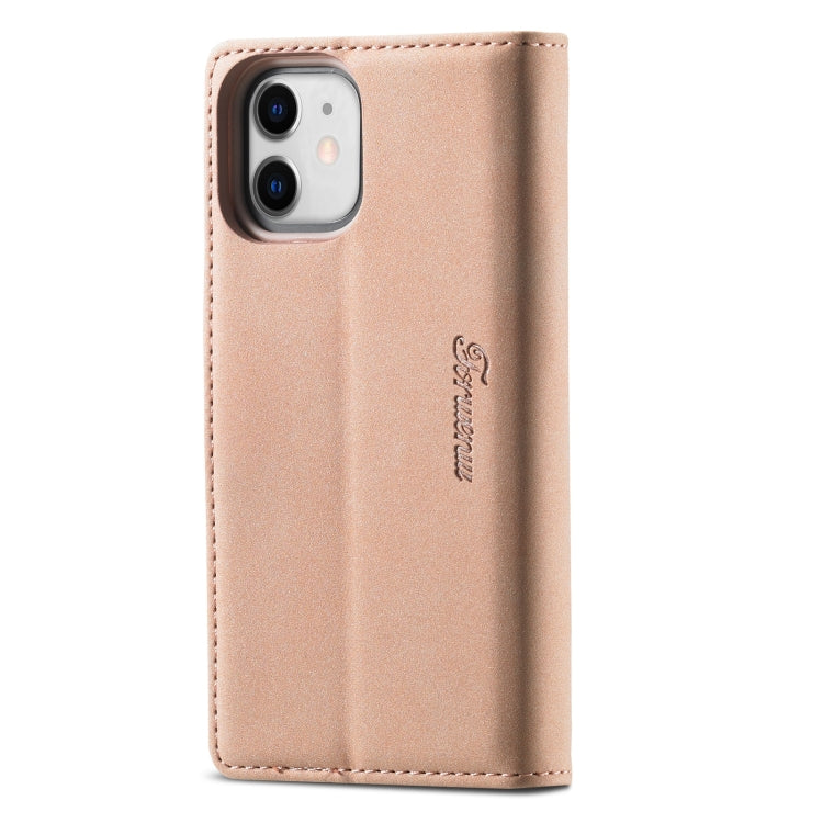 For iPhone 13 Forwenw F1 Series Matte Strong Magnetism Horizontal Flip Leather Case with Holder & Card Slots & Wallet & Photo Frame(Rose Gold) - HoMEdemic™ 