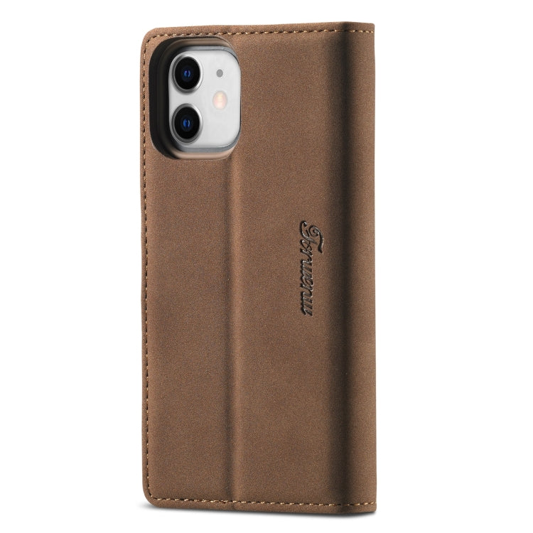 For iPhone 13 Forwenw F1 Series Matte Strong Magnetism Horizontal Flip Leather Case with Holder & Card Slots & Wallet & Photo Frame(Brown) - HoMEdemic™ 