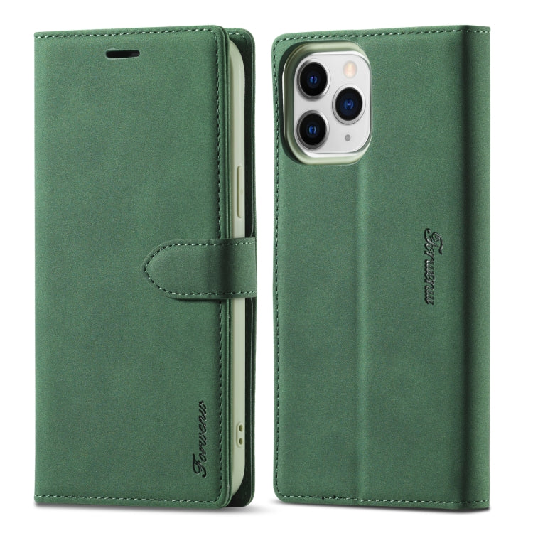 For iPhone 13 Pro Forwenw F1 Series Matte Strong Magnetism Horizontal Flip Leather Case with Holder & Card Slots & Wallet & Photo Frame (Green) - HoMEdemic™ 