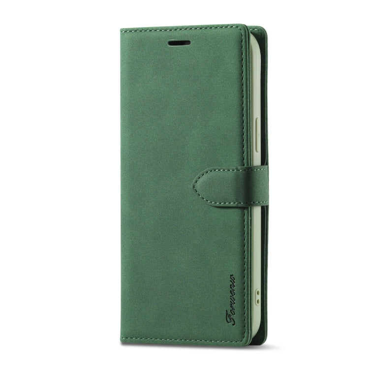 For iPhone 13 Pro Forwenw F1 Series Matte Strong Magnetism Horizontal Flip Leather Case with Holder & Card Slots & Wallet & Photo Frame (Green) - HoMEdemic™ 