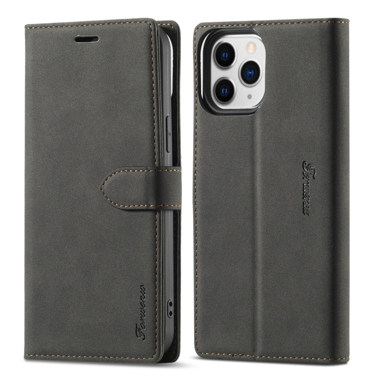 For iPhone 13 Pro Forwenw F1 Series Matte Strong Magnetism Horizontal Flip Leather Case with Holder & Card Slots & Wallet & Photo Frame (Black) - HoMEdemic™ 