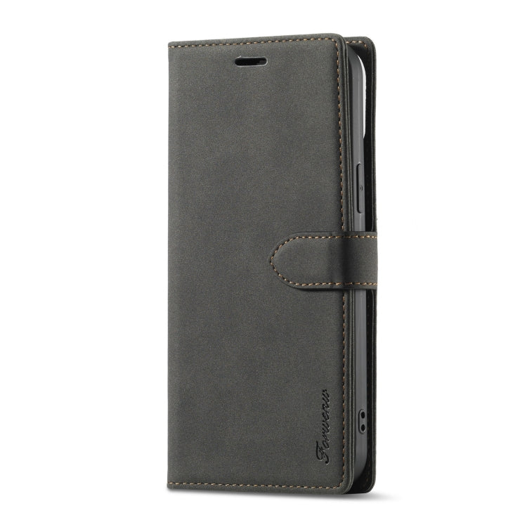 For iPhone 13 Pro Forwenw F1 Series Matte Strong Magnetism Horizontal Flip Leather Case with Holder & Card Slots & Wallet & Photo Frame (Black) - HoMEdemic™ 
