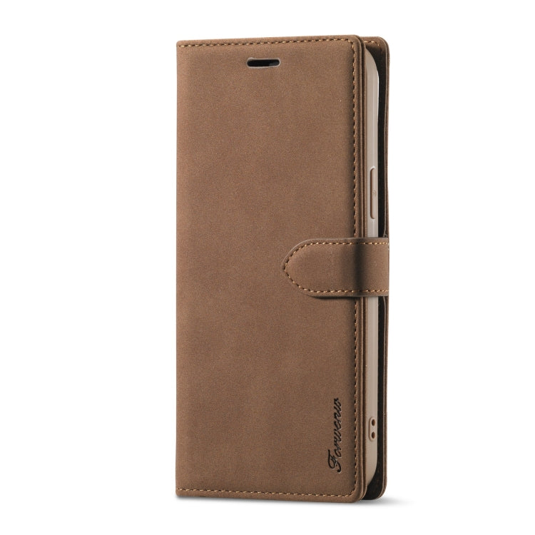 For iPhone 13 Pro Max Forwenw F1 Series Matte Strong Magnetism Horizontal Flip Leather Case with Holder & Card Slots & Wallet & Photo Frame (Brown) - HoMEdemic™ 