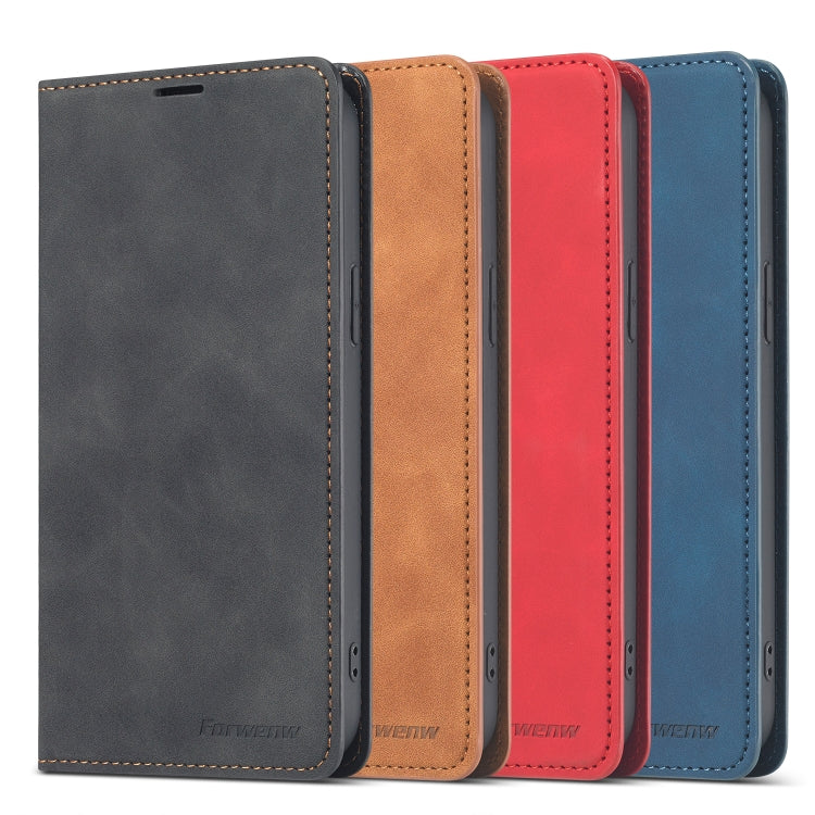 For iPhone 13 Forwenw Dream Series Magnetic Oil Edge Horizontal Flip Leather Case with Holder & Card Slot & Photo Frame & Wallet(Blue) - HoMEdemic™ 