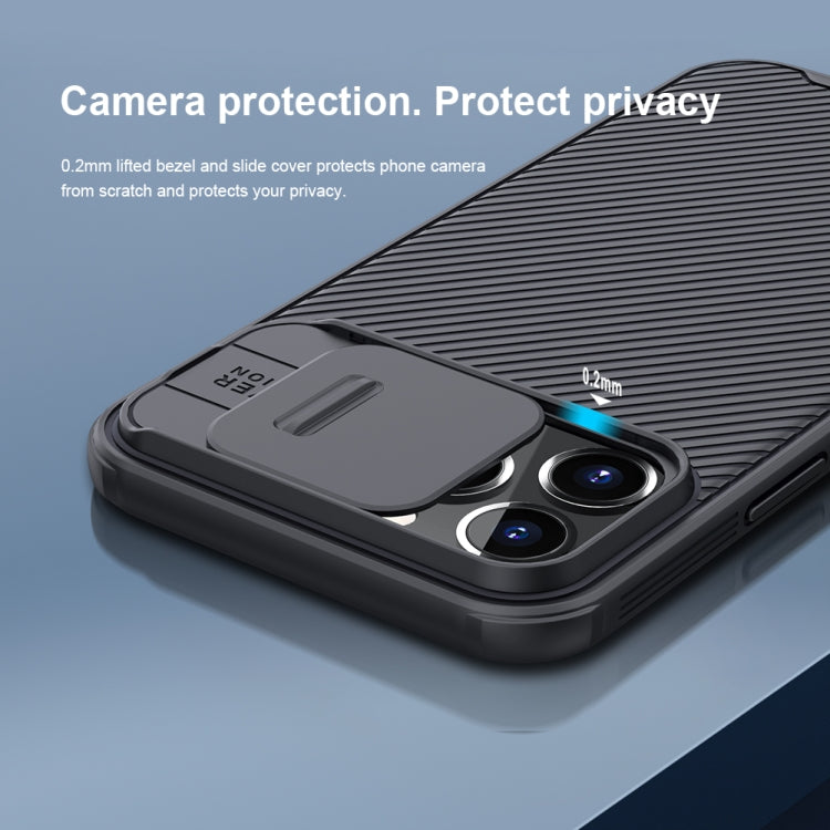 For iPhone 13 Pro Max NILLKIN Black Mirror Pro Series Camshield Full Coverage Dust-proof Scratch Resistant Phone Case (Black) - HoMEdemic™ 