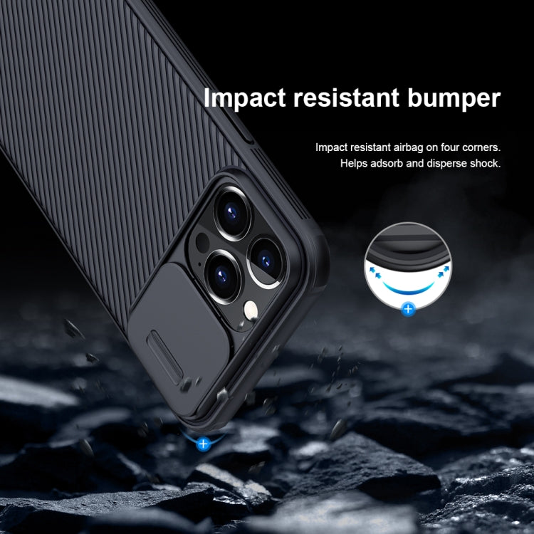 For iPhone 13 Pro Max NILLKIN Black Mirror Pro Series Camshield Full Coverage Dust-proof Scratch Resistant Phone Case (Black) - HoMEdemic™ 