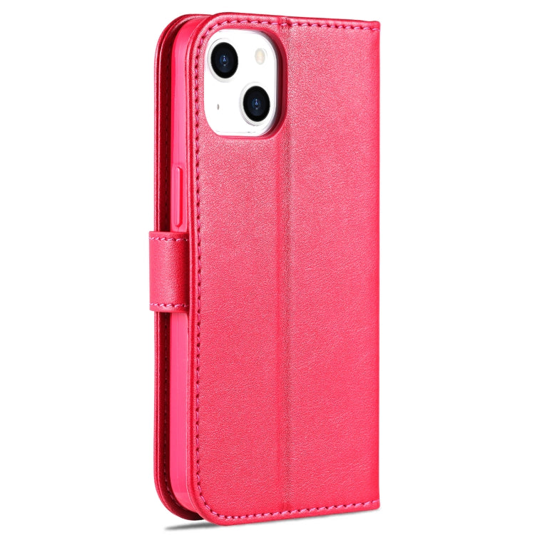 For iPhone 13 mini AZNS Sheepskin Texture Horizontal Flip Leather Case with Holder & Card Slots & Wallet (Red) - HoMEdemic™ 