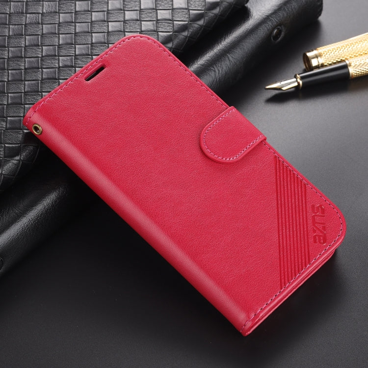 For iPhone 13 mini AZNS Sheepskin Texture Horizontal Flip Leather Case with Holder & Card Slots & Wallet (Red) - HoMEdemic™ 