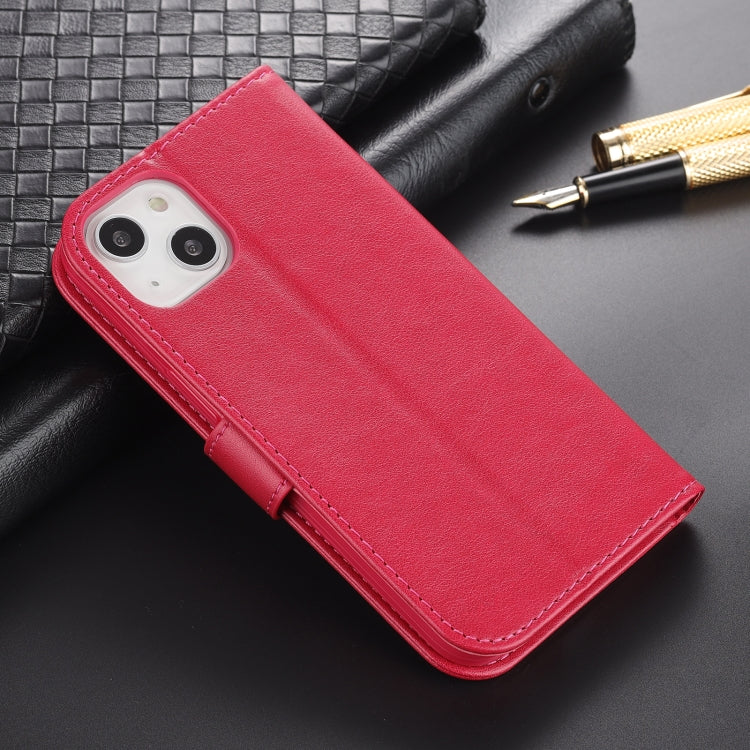 For iPhone 13 mini AZNS Sheepskin Texture Horizontal Flip Leather Case with Holder & Card Slots & Wallet (Red) - HoMEdemic™ 