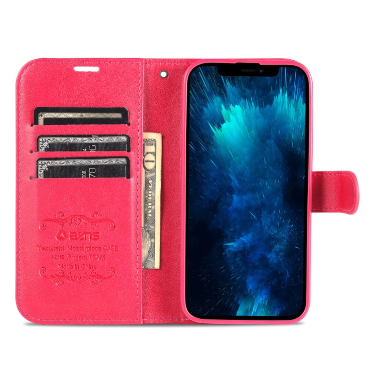 For iPhone 13 Pro AZNS Sheepskin Texture Horizontal Flip Leather Case with Holder & Card Slots & Wallet (Red) - HoMEdemic™ 