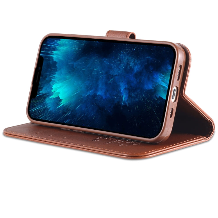 For iPhone 13 Pro AZNS Sheepskin Texture Horizontal Flip Leather Case with Holder & Card Slots & Wallet (Brown) - HoMEdemic™ 