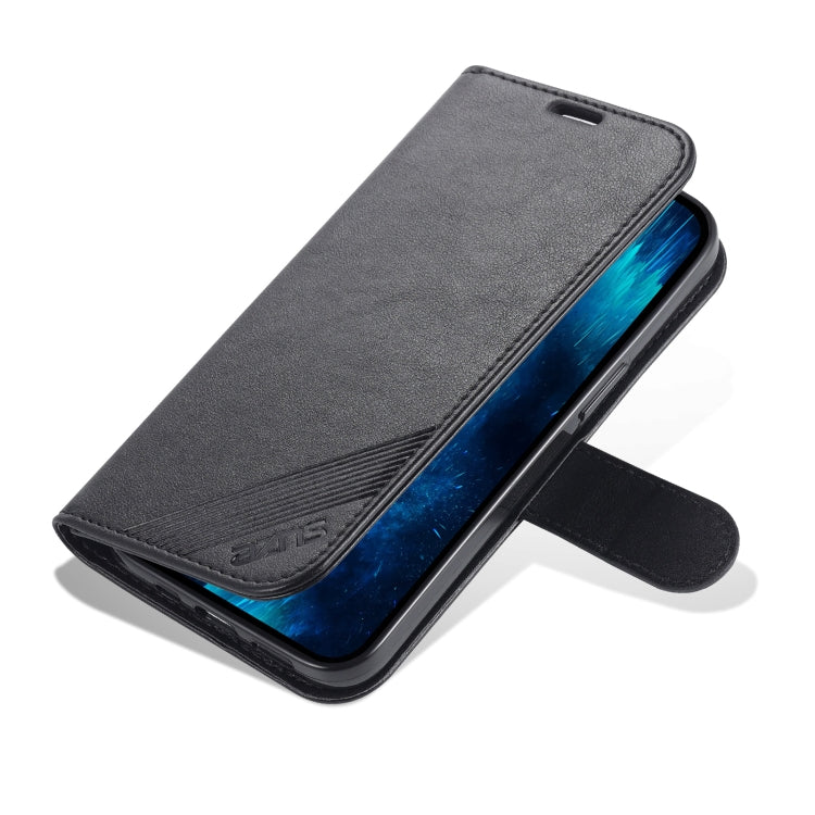For iPhone 13 Pro Max AZNS Sheepskin Texture Horizontal Flip Leather Case with Holder & Card Slots & Wallet (Black) - HoMEdemic™ 