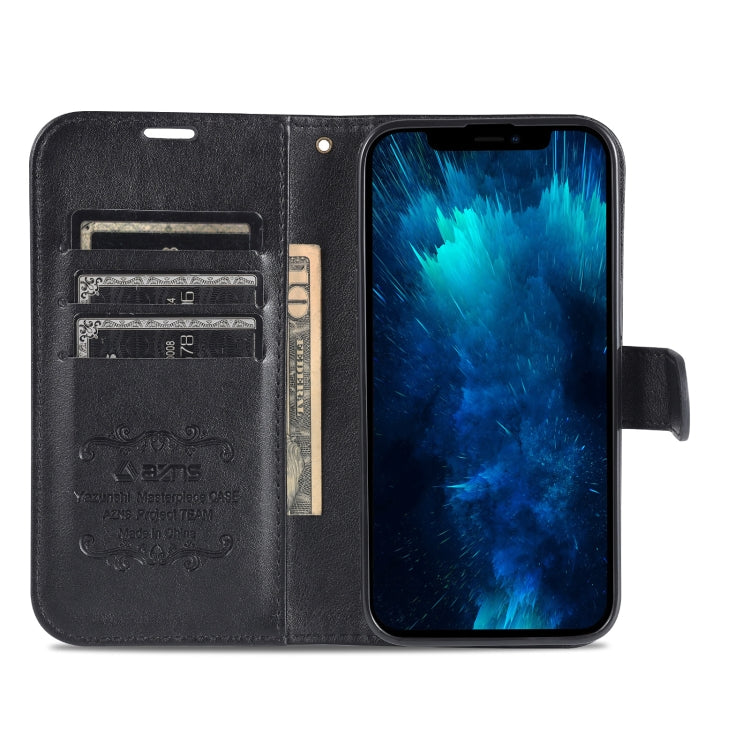 For iPhone 13 Pro Max AZNS Sheepskin Texture Horizontal Flip Leather Case with Holder & Card Slots & Wallet (Black) - HoMEdemic™ 