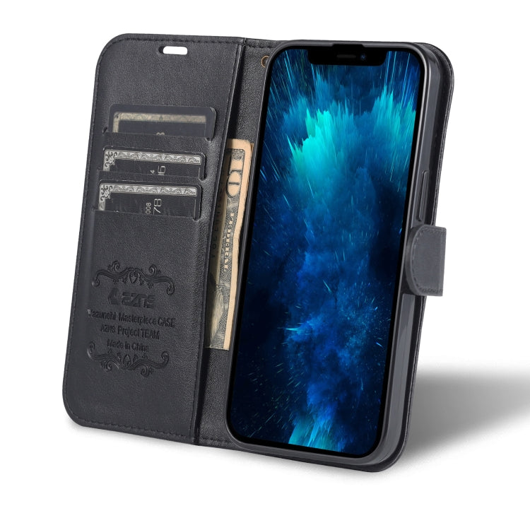 For iPhone 13 Pro Max AZNS Sheepskin Texture Horizontal Flip Leather Case with Holder & Card Slots & Wallet (Black) - HoMEdemic™ 